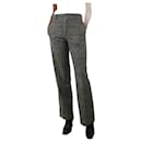 Brown straight-leg wool trousers - size UK 8 - Chloé