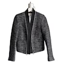 Sandro black/silver tweed jacket