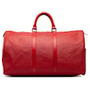 Louis Vuitton Red Epi Keepall 50