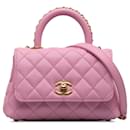Chanel Pink Extra Mini Caviar Coco Handle Bag