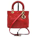 Dior Lady Dior rote Ledertasche