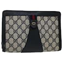 Bolsa GUCCI GG Supreme Sherry Line PVC Vermelho Marinho 89 01 032 auth 66429 - Gucci