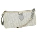 Christian Dior Trotter Romantic Shoulder Bag PVC Gray White Auth 66699