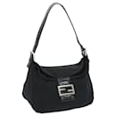 FENDI Mamma Baguette Shoulder Bag Nylon Black Auth ep3241 - Fendi