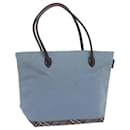 Burberrys Blue Label Tote Bag Nylon Light Blue Auth ti1542 - Autre Marque