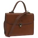 Burberrys Hand Bag Leather 2way Brown Auth ep3329 - Autre Marque