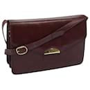 Christian Dior Shoulder Bag Leather Wine Red Auth bs12110