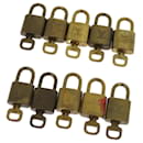 Louis Vuitton padlock 10set Padlock Gold Tone LV Auth ep3235