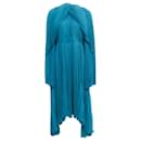 Balenciaga Robe longue torsadée plissée turquoise - Autre Marque