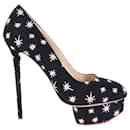 Platform Josie in pelle scamosciata con borchie - Charlotte Olympia