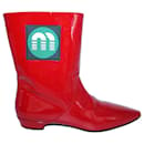Red Patent Leather Boots - Miu Miu