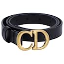 Christian Dior Saddle Belt in Black Calfskin Leather