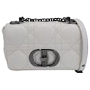 Christian Dior Small Macrocannage Caro Bag Padded in Ivory Calfskin Leather