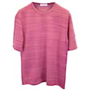 Herr. P Striped T-Shirt aus burgunderfarbener Baumwolle - Autre Marque