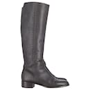 Fendi Knee Length Boots in Black Leather