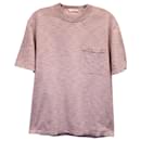 Herr. P Space-Dyed T-Shirt aus rosa Baumwolle - Autre Marque