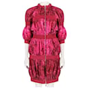 Moncler Gamme Rouge Exquisite Ruby Blossom Banded Coat Jacket - Autre Marque