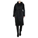 Black hooded nylon trench coat - size UK 8 - Isabel Marant Etoile