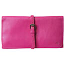 Pink jewellery pouch with buckled closure - Mulberry