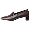 Sapatos marrons de salto quadrado com bico quadrado - tamanho UE 40 (Reino Unido 7) - The row