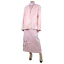 Blazer rosa decorato con paillettes - taglia UK 10 - Autre Marque
