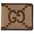 Gucci Brown Jumbo GG Canvas Bifold Small Wallet