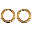 Chanel Gold CC Hoop Earrings