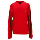Tommy Hilfiger Mens Essential Monogram Logo Jumper in Red Cotton
