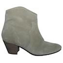 Brown Suede Dicker Ankle Boots - Isabel Marant Etoile