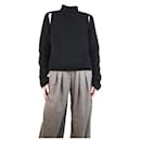 Black cutout wool turtleneck jumper - size L - Calvin Klein
