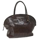 BALLY Hand Bag Leather Brown Auth bs10774 - Bally