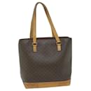 CELINE Macadam Canvas Shoulder Bag PVC Leather Brown Auth 62944 - Céline