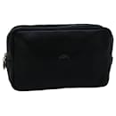 Gianni Versace Clutch Bag Leather Black Auth bs8916