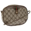 GUCCI GG Canvas Web Sherry Line Shoulder Bag PVC Leather Beige Red Auth 55892 - Gucci