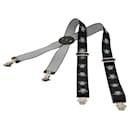 VERSACE Medusa Suspenders Belt Black White Auth am5306 - Versace