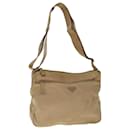 PRADA Shoulder Bag Nylon Beige Auth 65373 - Prada
