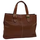 Bolsa Burberrys Couro Marrom Auth bs12032 - Autre Marque