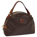 CELINE Macadam Canvas Hand Bag PVC Leather Brown Auth 63440 - Céline