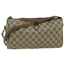 GUCCI GG Canvas Web Sherry Line Shoulder Bag PVC Beige Red Green Auth 66739 - Gucci