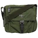 PRADA Shoulder Bag Nylon Khaki Auth 66377 - Prada