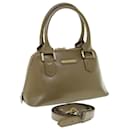 BURBERRY Hand Bag Leather 2Way Brown Auth am5601 - Burberry