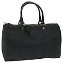 Gianni Versace Boston Bag Toile Noir Auth yk10120