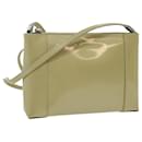 Christian Dior Shoulder Bag Patent leather Beige Auth bs10786