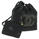 CHANEL Shoulder Bag Lamb Skin Black CC Auth bs10702 - Chanel