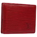 LOUIS VUITTON Epi Porte Monnaie Boite Coin Purse Rouge M63697 Auth LV 62562 - Louis Vuitton