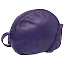 LOEWE Anagram Shoulder Bag Leather Purple Auth yk10703 - Loewe