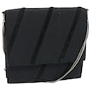 Gianni Versace Shoulder Bag Canvas Black Auth bs12044