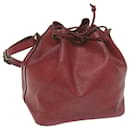 LOUIS VUITTON Epi Petit Noe Shoulder Bag Red M44107 LV Auth 64342 - Louis Vuitton