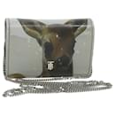 BURBERRY Cartera Cadena Charol Gris Auth 64515 - Burberry