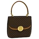 CELINE Macadam Canvas Hand Bag PVC Leather Brown Auth 58408 - Céline